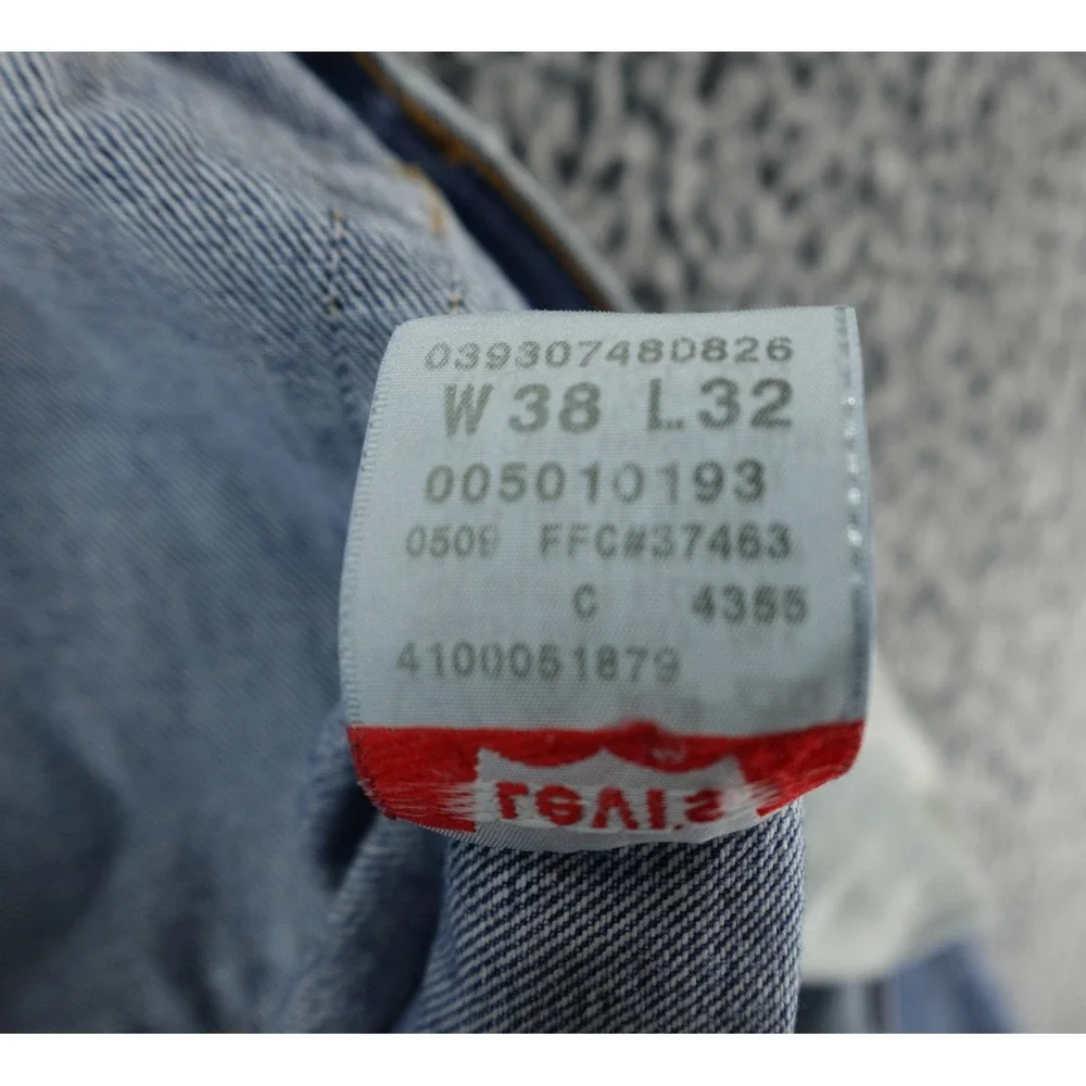 Vtg Levi's Men's 501 Jeans Sz 38x32 Blue‎ Denim Nice Fade Made in Haiti WPL423